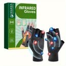 1pair Infrared Compression Gloves, Fingerless Design, Wrist Support, Circulation Stimulating, Daily Activity Comfort, For Women And Men, 3.54 X 6.69 X 1.18 Inches, Grey