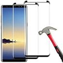 [2 Pack]Samsung Galaxy Note 8 Screen Protector Tempered Glass Film[Case Friendly][Anti-Bubble][3D Curved][3D Full Coverage][9H Hardness][HD Clear]Tempered Glass Screen Protector for Galaxy Note8