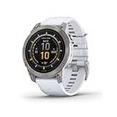 Garmin Epix Pro (Gen 2) Sapphire Edition, 47 mm, smartwatch ad alte prestazioni, tecnologia di allenamento avanzata, torcia integrata, pietra bianca