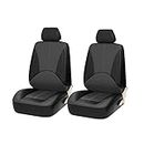 Car Front Seat Covers, 4Pcs Full Set Leather Automotive Seat Covers, Universal Waterproof Car Seat Cushion Protectors, Car Accessories Fits Most Vehicles, SUV, Truck (Gray)