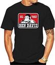 Ben Davis T-Shirt Vintage White (Workwear Since 1935) 100% Cotton Short Sleeve O-Neck Tops Tee Shirts Black XL Black Mens