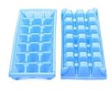Camco Stackable Miniature Ice Cube Tray for Compact Spaces, 2-Pack (44100), Blue