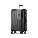 Safari Astra 8 Wheels 76 Cms Large Check-in Trolley Bag Hard Case Polycarbonate 360 Degree Wheeling System Luggage, Trolley Bags for Travel, Suitcase for Travel, Black