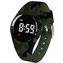 e-vibra Waterproof Vibrating Alarm Watch Rechargeable 15 Alarm Reminder Watch Potty Training Watch with Lock Screen (Green Camouflage)