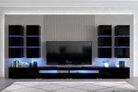 Living Room Furniture Set TV Unit Entertainment Modern cabinetc  Gloss XXL LED