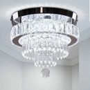 Modern Crystal Chandeliers LED Flush Mount Ceiling Lights for Bedroom Kitchen