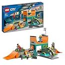 LEGO® City Street Skate Park 60364 Building Toy Set with BMX Bike, Skateboard, Scooter, in-Line Skates and 4 Skater Minifigures to Perform Stunts