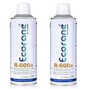 ECORANE® Portable Good Propane R600a Isobutane Refrigerant Gas Cylinder Suitable for use in a Range of Refrigeration and air Conditioning Applications. Pack-2