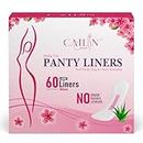 CAILIN Care Anti-Bacterial Panty Liners for Women, 180mm Length, with Aloe Vera, Protection Against Leakage, Cotton Soft Pantyliners Pad (60 liners) Multicolor (pack of 1)