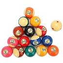 Billiards Table Balls Set, Resin Material Enough Hardness Billiard Ball Set Not Easy to Fade Prevent Visual Fatigue for Bars for Leisure Sports for Game Rooms