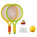 Kids Tennis Racquet Sets Small Badminton Rackets with Shuttlecocks in/Outdoor Parent Child Interactive Sports Toy Tennis Racquet Set Kid Tennis Rackets Kids Badminton Rackets Set