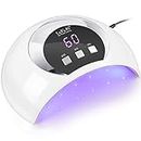 Wisdompark UV LED Nail Lamp 54W, Nail Dryer for Gel Polish, LED Nail Lamp with 18 Light Beads, UV Nail Light for Curing Lamp with Automatic Sensor & 3 Timers