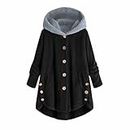 Amazon Cyber of Monday Sale Winter Coats for Women Plus Size Sherpa Teddy Jackets Fuzzy Fleece Button Up Color Block Hoodie Sweatshirts Discount Prime Membership