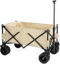 Collapsible Wagon Folding Wagon Garden Cart with Large Capacity, Utility Wagon