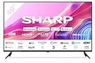 SHARP 40FD6K 40-Inch Full HD Smart Frameless Roku TV™ in Black with Active Motion 200, HDR10 Support, Freeview Play, Pre-Installed Apps, 3x HDMI & 1x USB