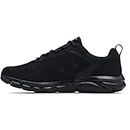 Under Armour Mens Charged Assert 9 Running Shoe, Black (002 Black, 8 X-Wide US