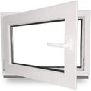 Ventana de sótano ventana de plástico ventana de garaje en inclinación giratoria 2 compartimentos acristalados blanco