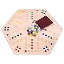 AmishToyBox.com Wahoo Marble Aggravation Board Game Set - 16" Wide - Solid Maple Wood - Double-Sided - with 16mm Marbles and Dice Included
