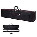 88 Key Keyboard Case Carrying Piano Cover, Keyboard Gig Bag with 2-Pocket Keyboard Bag,600D Durable Oxford Inside Padded Full Coverage Dust for Protect Digital Piano Covers 88 keys 53.5"x13" x 6.7"