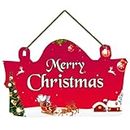 Webelkart® Premium Merry Christmas and Printed Wall Hanging/Door Hanging for Home and Christmas Decorations Items (10 X 6 INCHES)