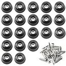 1.25" Large Hard Rubber Bumper Feet with Stainless Washer and Screws, Heavy Duty Rubber Feet for Furniture, 20 Pack