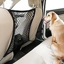 rabbitgoo Dog Car Barrier, Pet Net Barrier with Stretchable Mesh, Back Seat Organizer Pet Stopper & Storage Bag for SUVs, 13.98"×15.55"