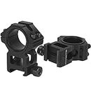 WestHunter Picatinny Scope Rings, 1 in/30mm Tactical Precision High Profile Scope Mount | Black