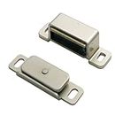 10 x Heavy Duty Nickel Plated Magnetic Steel Catch with 6kg Pull Rating + Screws