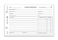 Check Request Form for Record Requests and Approvals - 1-Part 20# White Paper Form for Car Dealership - 8-1/2" x 5-1/2" - Pack of 100 Sheets