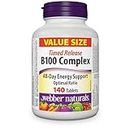 Webber Naturals Vitamin B100 Complex, Timed Release, 140 Tablets, Supports Energy Production and Metabolism, Vegan