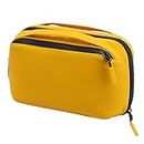 Destinio Electronic Gadget Organizer Bag - Waterproof with Foam Padding - Tech Pouch for Cable, Adapter, Charger, Portable Travel Electronics and Accessories Organiser (Yellow, 1 Unit)