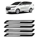 DRENCH-Car Bumper Protector/Bumper Guard for Toyota Innova Crysta with Double Chrome Stripe (4-Pcs)