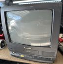 Panasonic PV-M1367AD 13" CRT TV/VCR W/ Remote Combo Retro Gaming Tested
