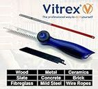 Vitrex Pocket Hand Saw Quick fit Grip/Handle Reciprocating Blade Gardening + DIY Cutter Soft Grip with Ergonomic Handle for Wood, Metal, Ceramic, Slate + Many More