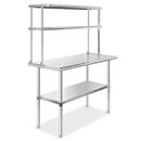 48 x 30 Inch NSF Stainless Steel Prep Table w Double Shelf by GRIDMANN