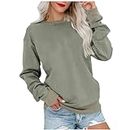 OSFVNOXV Lightning Deals of Today Big and Tall Long Sleeve Shirts for Women Lightweight Crewneck Sweatshirts Fashion Loose Basic Tops Casual Pullover Workout Tops