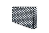 The Furnishing Tree Dustproof PVC LED TV Cover Suitable for All Models of 65 Inch TV Interlocked Ropes Pattern Grey