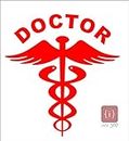 ISEE 360 2 Nos Reflective Red Doctor Sticker for Cars