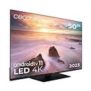 Cecotec TV LED 50" Smart TV A2 Series ALU20050ZS. 4K UHD, Android 11, Frameless, Basamento centrale, MEMC, Dolby Vision y Dolby Atmos, HDR10, 2 Altoparlanti de 10W, Modello 2023