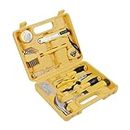 Spartan 18 In 1 Hand Tool Set With Screwdriver, Hammer, Measuring Tape, Allen Key, Cutter & Pliers All Accessories For Professional & Multipurpose Use Household DIY | Plastic Storage Case (Yellow)