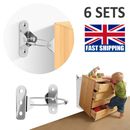 6 Sets Furniture Straps Anchors Anti Tip Kit Steel Wall Anchor Protector UK