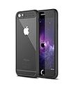 Amazon Brand - Solimo Transparent Black Case (Hard Back & Soft Bumper Cover) with for Apple iPhone 6S