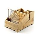 Handmade Bamboo Cigarette Case,New Upgrade,Automatic Bounce Cigarette Case,Desktop Cigarette Box,Press-Type Cigarette Case Box,Can Hold 16 Regular Size Cigarettes, Very Suitable As a Gift