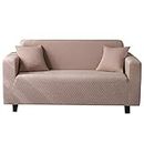 Super Stretch Couch Saver Protector,Jacquard Couch Sofa Cover, Living Room/Bedroom Sofa slipcover, Furniture Decoration Covers, Soft Sofa Shield-Camel_1_Seater(90-140CM)