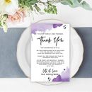 Koyal Wholesale Ombre Purple Watercolor Wedding Thank You Place Setting Cards For Table Reception, Dinner Plates, Family, Friends, 56-Pack | Wayfair
