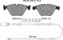 Textar Car Brake Pad Front Accessories Wear Warning Contact For BMW 2331307