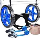 ZLSZTMI Upgraded Cooler Wheel Kit for Yeti/RTIC/Igloo Coolers Wheel Spacing up to19.7 Inches -12 in Wheels Height Adjustable Cart Base for Ice Chest - Cooler Cart Kit for Camping Traveling Blue&Black