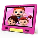 ApoloSign Kids Tablet, 10.1 inch Android 13 Tablet for Kids, 2+32GB,128GB Expand,Toddler Tablet with Parental Control,Wi-Fi, GMS,Shockproof Case for Boys & Girls (Pink)