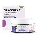 CrackHead Plush Purple Semi Permanent Hair Colour | Ultra Conditioning Formula | 6-8 Hair Washes | 100gm | Keratin Infused | Ammonia, Paraben, Sulphate & Cruelty Free | Easy to Use | Make in India