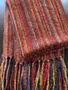 Pier 1 Imports Woven Throw Blanket w Fringe 50" x 60" Striped Multicolor